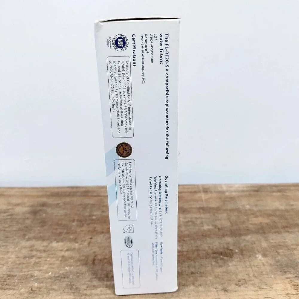 NIB FilterLogic FL-RF20-S Fits LG LT800P Water Filter 0.5GPM 300 Gallon Life
